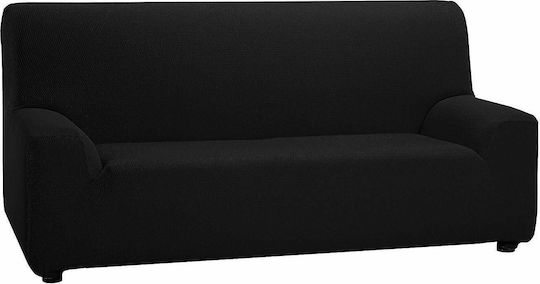 Mc Decor Tunez Elastic Cover for Two Seater Sofa Black 130εκ. 1pcs MCL.EL.TUNEZ.DI-MAYRO