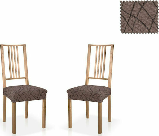 Mc Decor Waves Ελαστικό Κάλυμμα Καρέκλας Γκρι 40εκ. 2τμχ