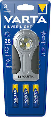 Varta Flashlight LED with Maximum Brightness 28lm Silver Light