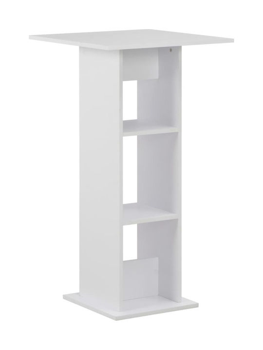 Bar Square Table White 60x60x110cm