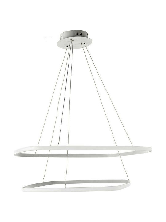Ondaluce Quadra 2 Pendant Lamp with Built-in LED White