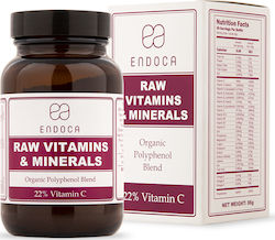 Endoca Raw Vitamins & Minerals Vitamin für Unterstützung des Immunsystems & Antioxidans 4464mg 86gr