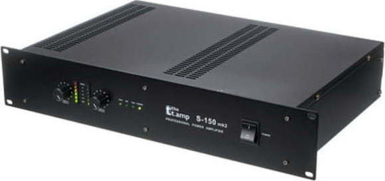 The T.Amp S-150 MK II Τελικός Ενισχυτής PA 2 Καναλιών 150W/4Ω 85W/8Ω με Σύστημα Ψύξης