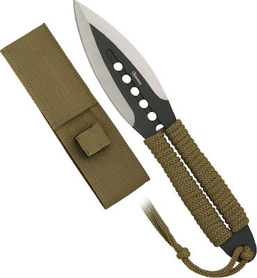 Martinez Albainox Throwers 1pc Knife Survival Khaki with Blade made of Stainless Steel in Sheath