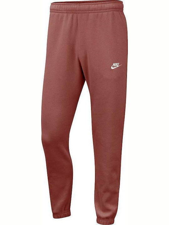 Nike M Nsw Club Pant Cf Bb Παντελόνι Φόρμας με Λάστιχο Καφέ