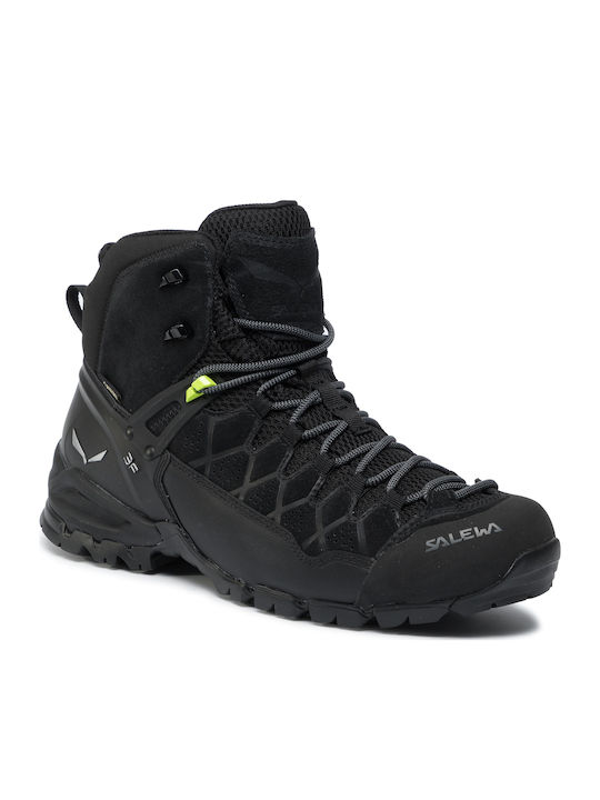 Salewa Alp Trainer Mid Gtx Men's Hiking Waterproof Boots With Gore-Tex Membrane Black