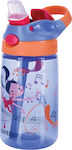 Contigo Kids Plastic Water Bottle with Straw Gizmo Flip Blue 420ml