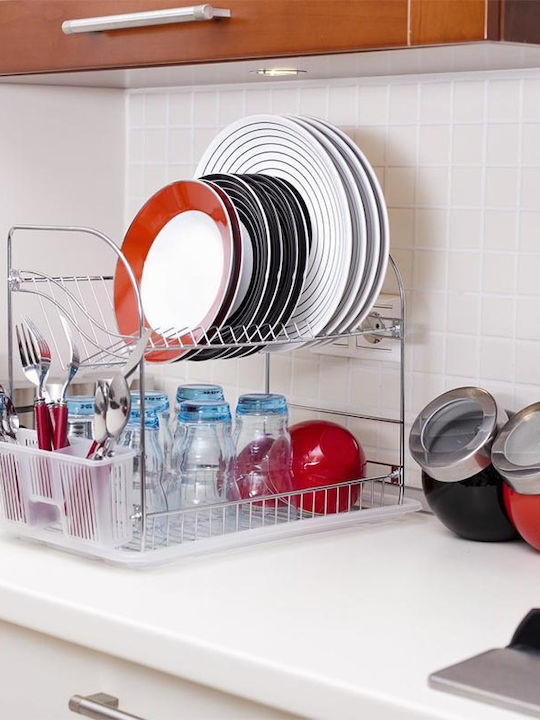 Viosarp Metallic Silver Sink Strainer 40x23x35cm