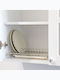Tekno-Tel Cabinet Dish Rack Plastic in Gray Color 23x33x6cm
