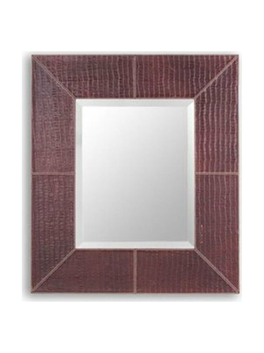 Artekko Wall Mirror with Red Plastic Frame 80x70cm 1pcs