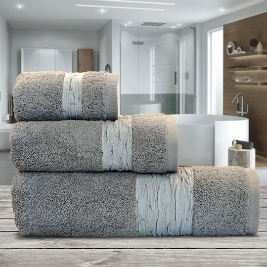 Lino Home Кърпа за лице Renata 50x100см. Тъмно сиво Тегло 650гр/кв.м