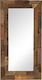 vidaXL 246306 Wall Mirror with Brown Wooden Frame 110x50cm 1pcs