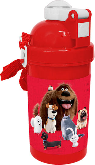 Creative Concepts Sticlă Pentru Copii Din Plastic Roșie 500ml