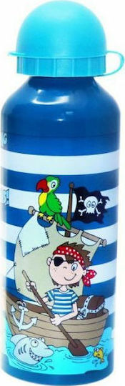 Must Team 579497 Kids Water Bottle Pirates Aluminium with Straw Pirate 500ml