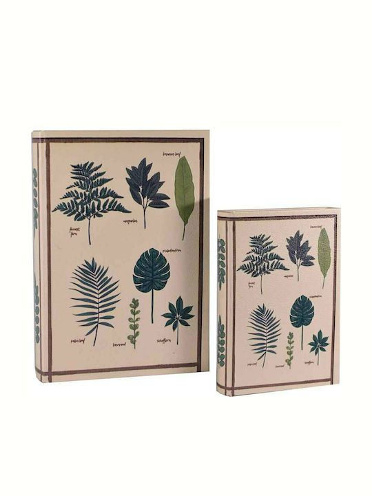 SP Souliotis Wooden Book Decorative Boxes Set Φύλλα 2pcs