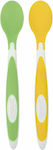 Dr. Brown's Baby Set with Spoons made of Plastic for 4+ months Yellow/Green 2pcs