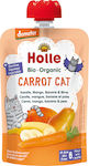 Holle Fruit Cream Carrot Cat Πουρές Καρότο, Μάνγκο, Μπανάνα & Αχλάδι 6m+ 100gr