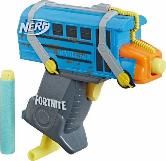 Nerf Lansator Micro Battle Bus MicroShots Blaster Fortnite pentru 8+ ani+ Ani