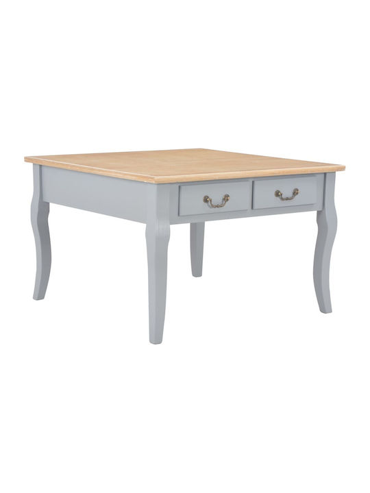 Square Wooden Coffee Table Gray L80xW80xH50cm