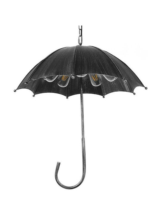 GloboStar Umbrella Vintage Κρεμαστό Φωτιστικό Πολύφωτο σε Γκρι Χρώμα