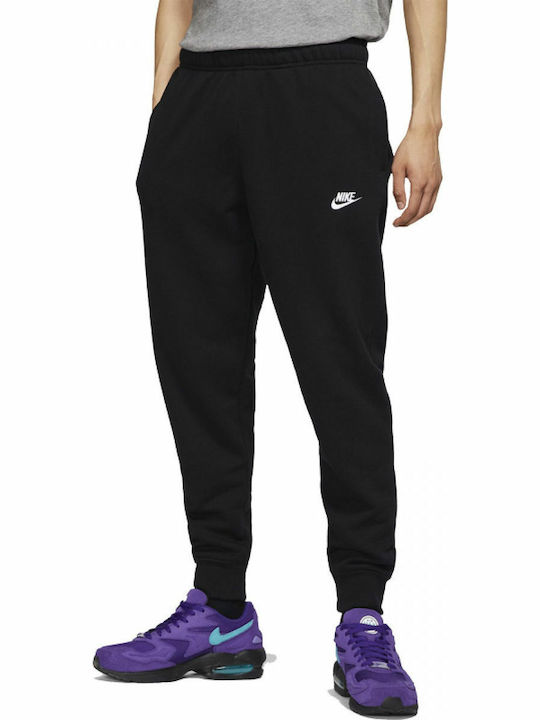 Nike Sportswear Club Παντελόνι Φόρμας με Λάστιχο Fleece Μαύρο