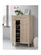 Holz Schuhschrank FP-03C mit 5 Regalen Beige L77.8xW36.8xH119.6cm