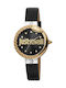 Just Cavalli JC Moment Watch with Black Leather Strap