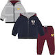 Mayoral Kids Sweatpants Set Navy Blue 3pcs