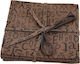 Espiel Coaster Fabric Brown 10x10cm 6pcs