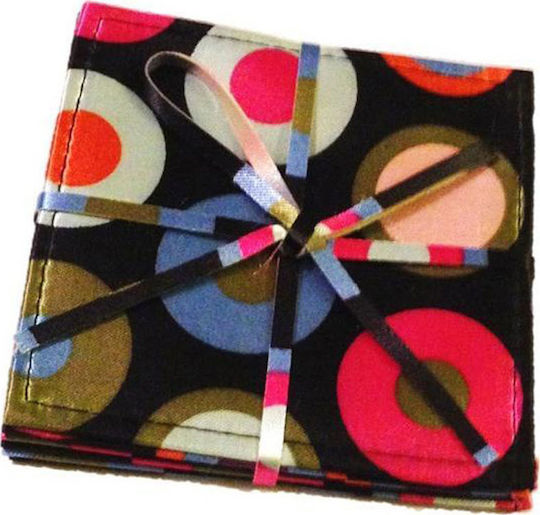 Espiel Σουβέρ Υφασμάτινο Πολύχρωμο 10x10cm 4τμχ
