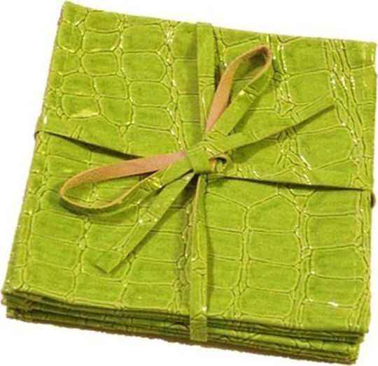 Espiel Fabric Coaster Light Green Coaster Fabric Green 10x10cm 6pcs