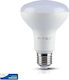 V-TAC VT-280 Λάμπα LED 10W 80mm για Ντουί E27 και Σχήμα R80 Ψυχρό Λευκό 800lm