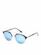 Solano Women's Sunglasses with Blue Metal Frame and Blue Polarized Mirror Lens SS10219A