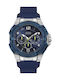 Guess Genesis Watch Battery with Blue Rubber Strap