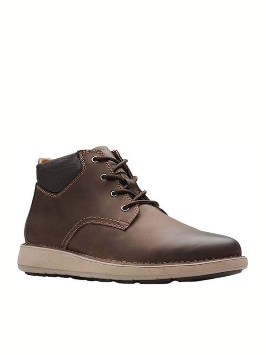 Clarks un larvik top Δερμάτινα Καφέ Ανδρικά Μποτάκια