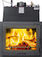 Metlor PC/34 CS Ενεργειακό Τζάκι Ξύλου Καλοριφέρ 32.2kW Ίσιο με Ανοιγόμενη Πόρτα Κλειστού Δοχείου