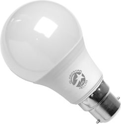 GloboStar LED Lampen für Fassung B22 und Form A60 Kühles Weiß 990lm 1Stück