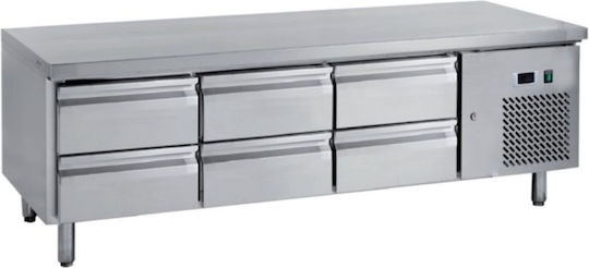 Karamco Frigider Inoxidabil de Banc cu 6 Sertare și Unitate de Răcire +2/+8°C L175xl70xH65cm U-GN3160TN