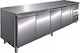Karamco Frigider Inoxidabil de Banc 449lt cu 4 Uși și Unitate de Răcire 0/+8°C L223xl60xH85cm SNACK GN4200TN