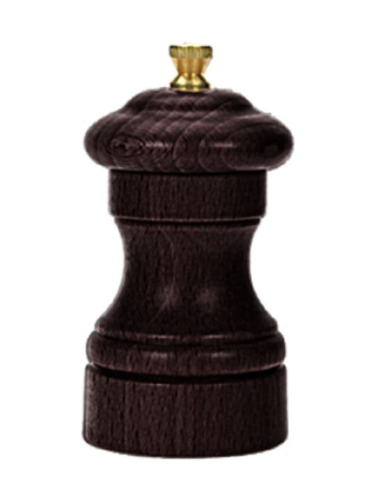 Bisetti Roma Χειροκίνητος Μύλος Αλατιού Ξύλινος σε Καφέ Χρώμα 10cm