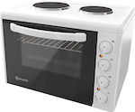 Eldom 203VFE Electric Countertop Oven 38lt with 2 Burners