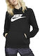 Nike Essentials Women's Hooded Fleece Sweatshirt Black