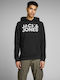 Sweatshirt with Hood Black/White letters