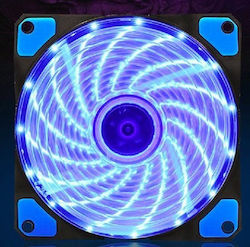 Haitronic HS0063 120mm 3-Pin / 4-Pin PWM Blue Lighting Case Fan Blue