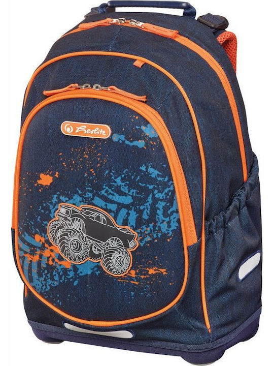 Herlitz Bliss Monster Truck Schulranzen Rucksack Grundschule, Grundschule in Blau Farbe