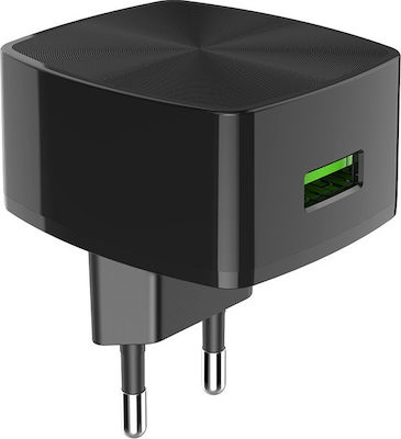 Hoco Φορτιστής Χωρίς Καλώδιο με Θύρα USB-A 18W Quick Charge 3.0 Μαύρος (HC-C70B)