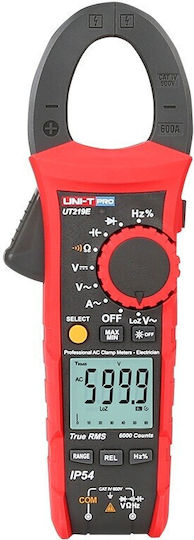 Uni-T Αμπεροτσιμπίδα Ψηφιακή 600A AC UT219M True RMS με Ακροδέκτες