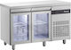 Inomak Английски превод: Stainless Steel Refrigerator Counter 224лт with 2 Glass Doors and Cooling Machine +3/+10°C L134.5xW60xH87.5см Prunus
