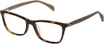 Tous Plastic Eyeglass Frame Brown VTO978 0722