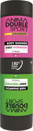 Anima Double Sport 180 Twin Pack Schaumbad in Gel für Herren 2x340ml